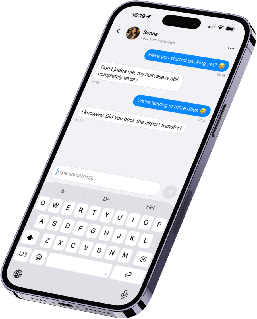 Chat met een reisgenoot