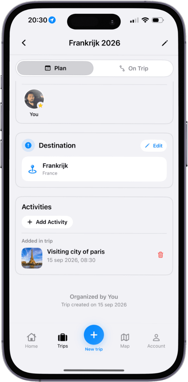 Activiteiten in een TripMaster-reis