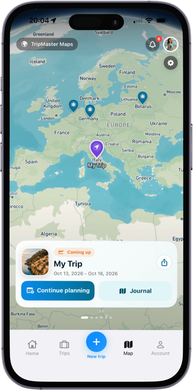 Reizen op TripMaster Maps