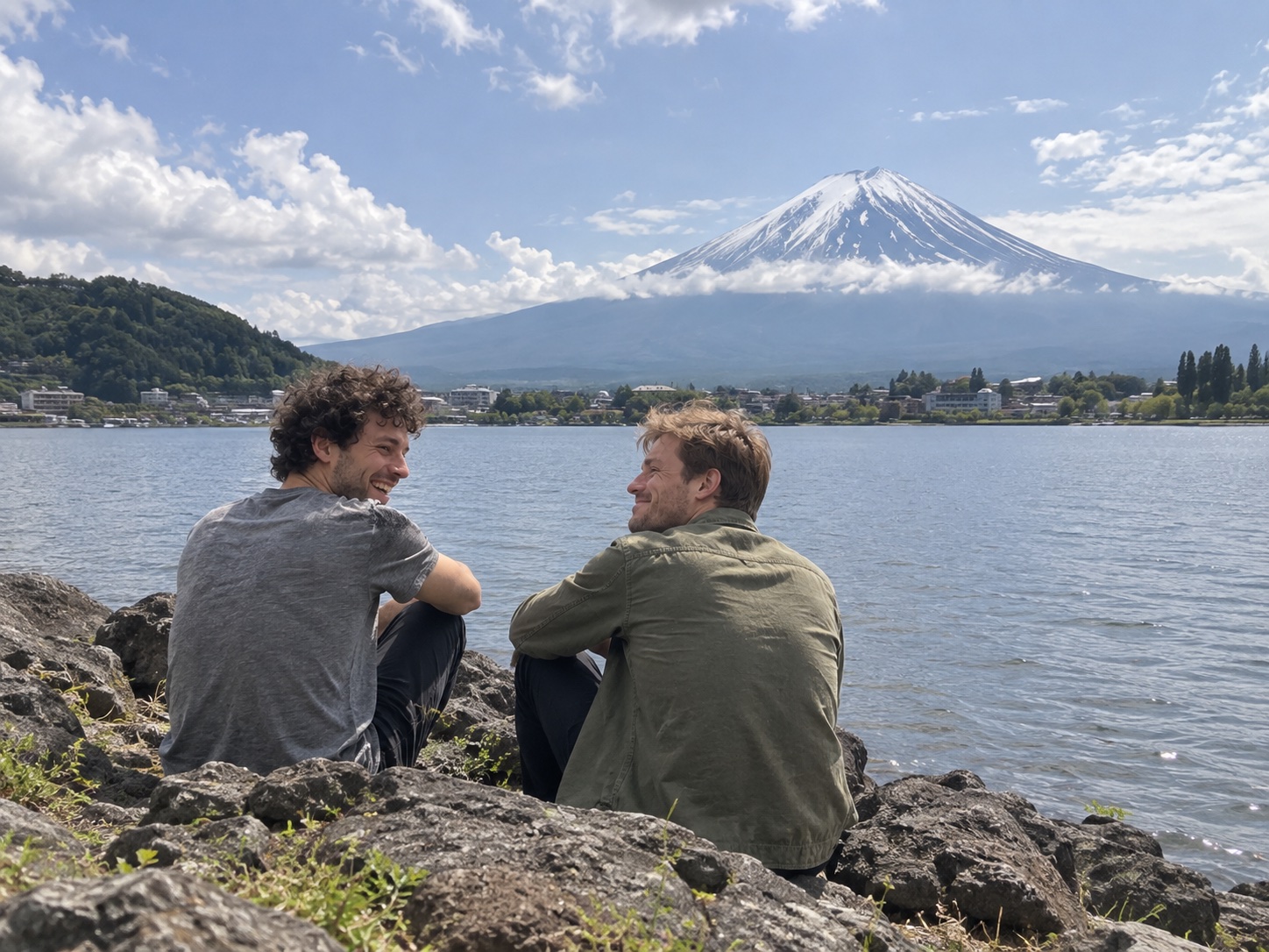 De Japan-demoreis bij Mount Fuji